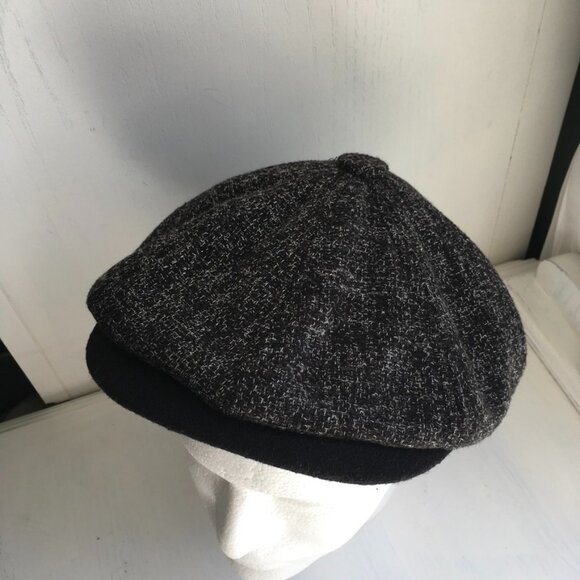 Jamont Black Tweed Paper Boy Cap - Picture 3 of 8